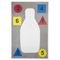 Action Target DT-ANTQ-A Anatomy And Command Training Multi Purpose Target, FBI-Q Target, Vital Anatomy And Shapes, Black/Red/Blue/Yellow, 23
