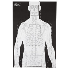 Action Target VTAC-P, Viking Tactics Double Sided Advanced Training Target, Marksmanship Side Has 4 SR-1C Bulls-Eye Target w/1